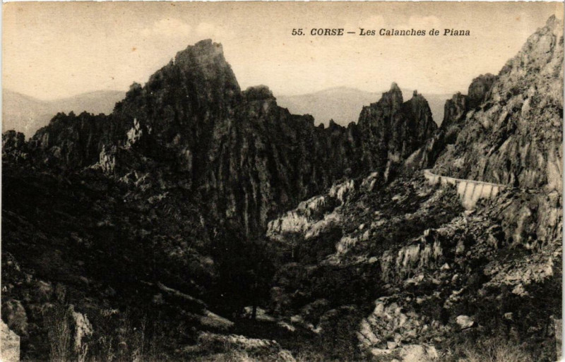 Carte postale ancienne Corse - Les Calanches de Piana à Piana