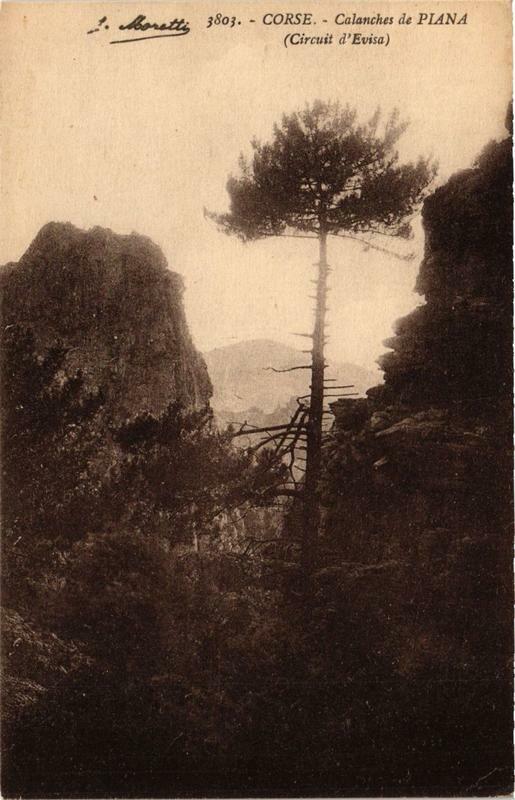 Carte postale ancienne Corse - Calanches de Piana Circuit d'Evisa à Piana