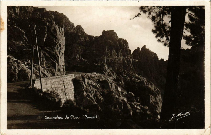 Carte postale ancienne Corse - Calanches de Piana à Piana