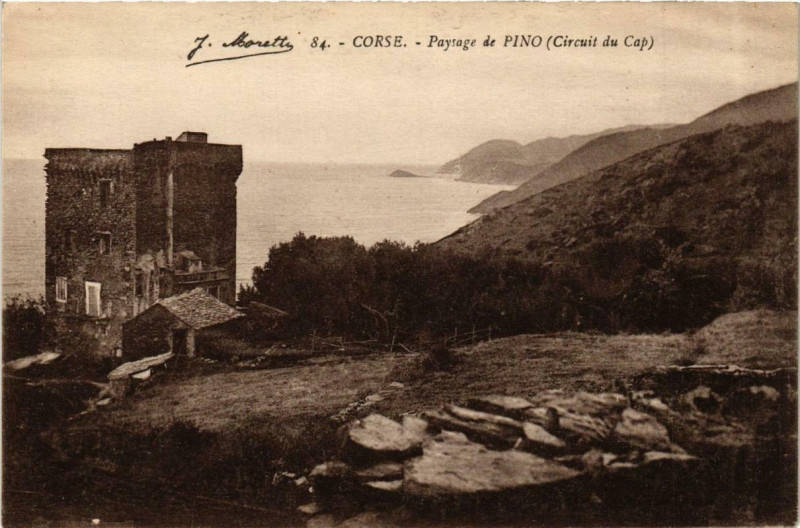 Carte postale ancienne Corse - Paysage de Pino