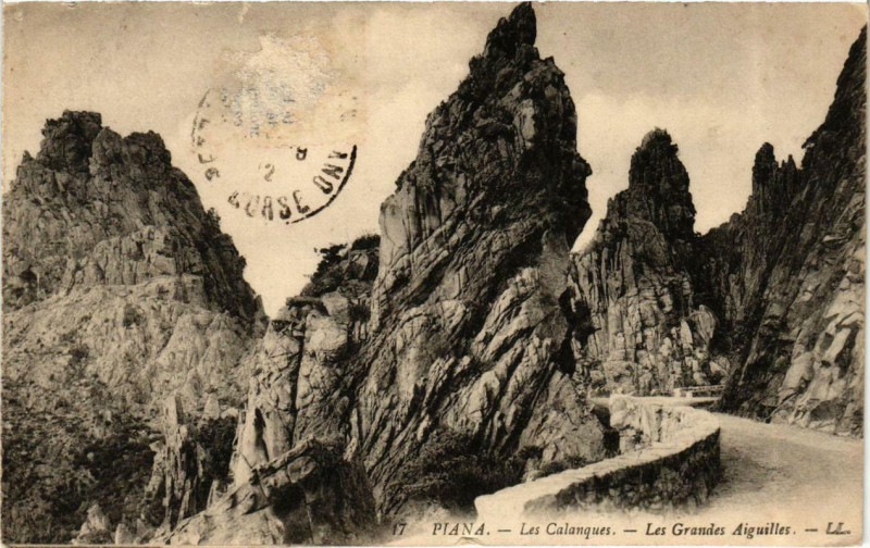 Carte postale ancienne Corse - Piana - Les Calanques Les Grandes Aiguilles à Piana