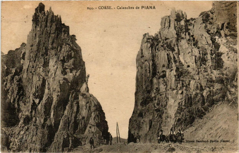 Carte postale ancienne Corse - Calanches de Piana à Piana