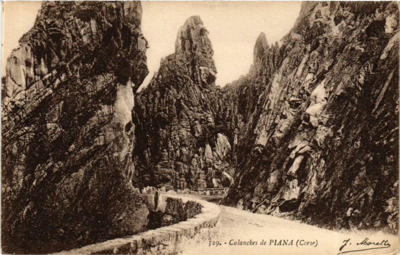 Carte postale ancienne Corse - Calanches de Piana à Piana