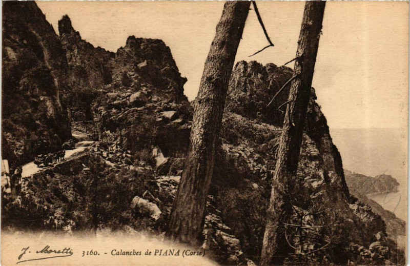 Carte postale ancienne Corse - Calanches de Piana à Piana