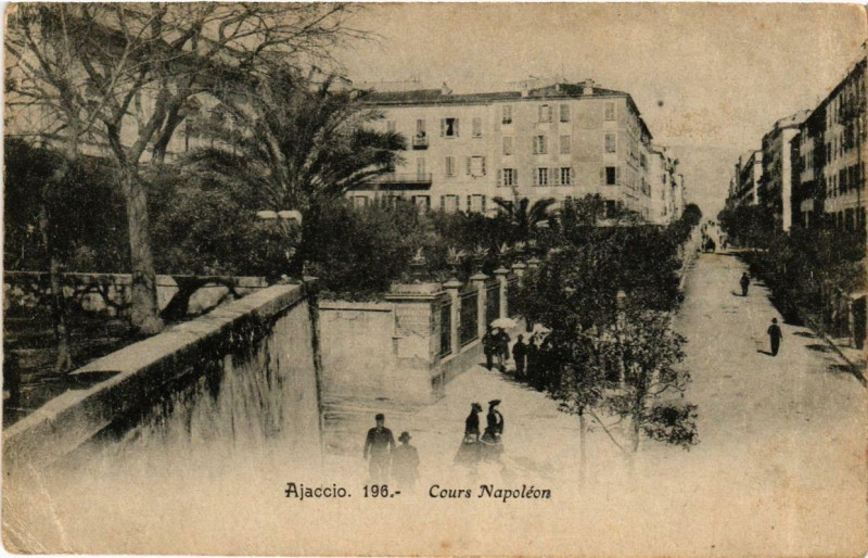 Carte postale ancienne Corse - Ajaccio - Cours Napoléon à Ajaccio