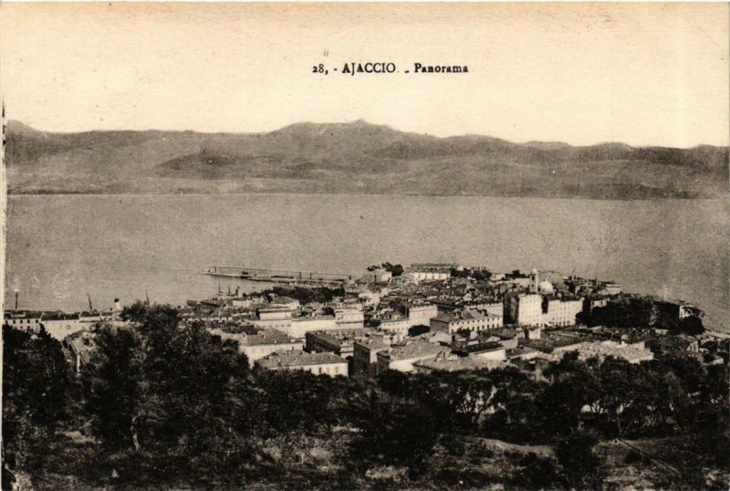 Carte postale ancienne Corse - Ajaccio - Panorama à Ajaccio