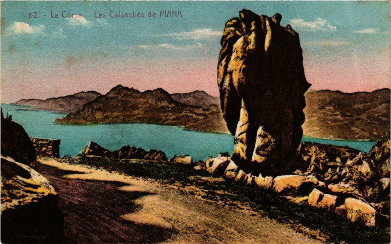 Carte postale ancienne Corse - Les Calanches de Piana à Piana