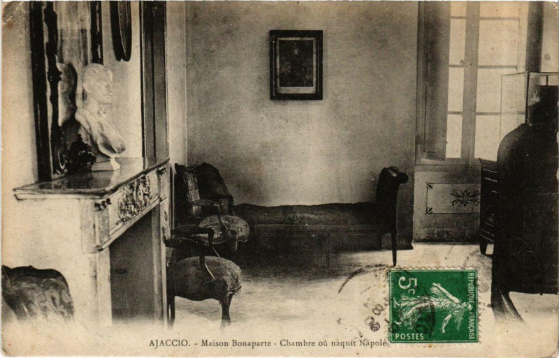 Carte postale ancienne Corse - Ajaccio - Maison Bonaperte. Chambre ou naquit Napoléon à Ajaccio