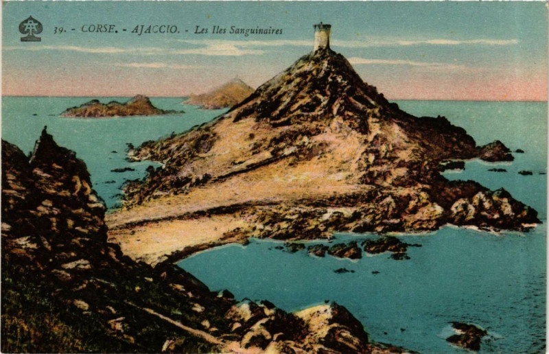 Carte postale ancienne Corse - Ajaccio - Les Iles Sanguinaires à Ajaccio