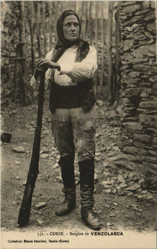 Carte postale ancienne Venzolasca Bergere Corse