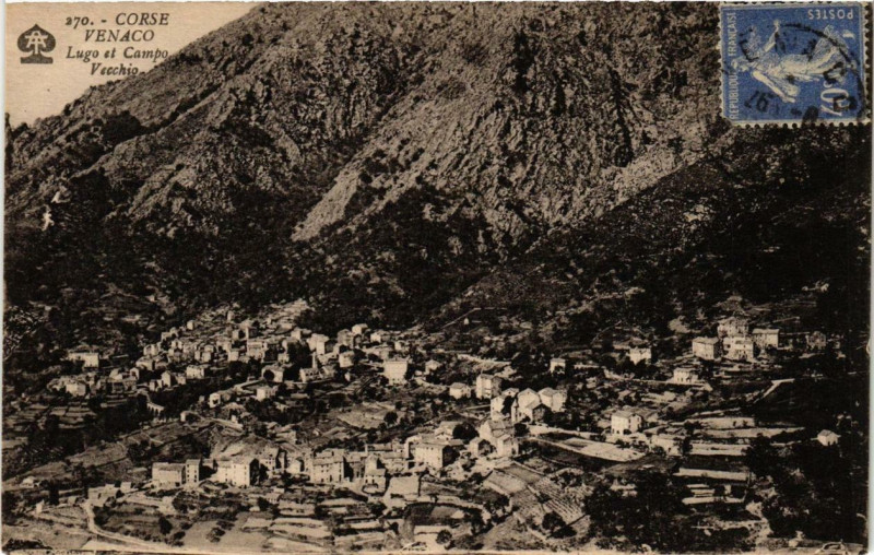 Carte postale ancienne Corse Venaco - Lugo et Campo Vecchio à Venaco