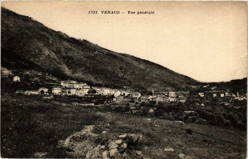 Carte postale ancienne Corse Venaco - Vue générale à Venaco