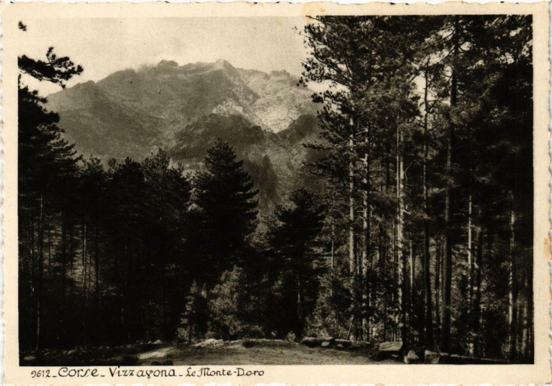 Carte postale ancienne Corse Vizzavona - Le Monte Doro à Monte