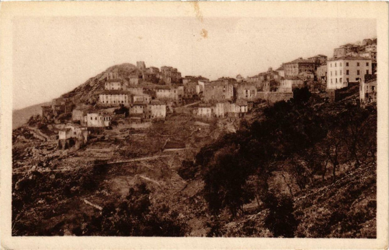 Carte postale ancienne Corse Rogliano - Vue générale à Rogliano