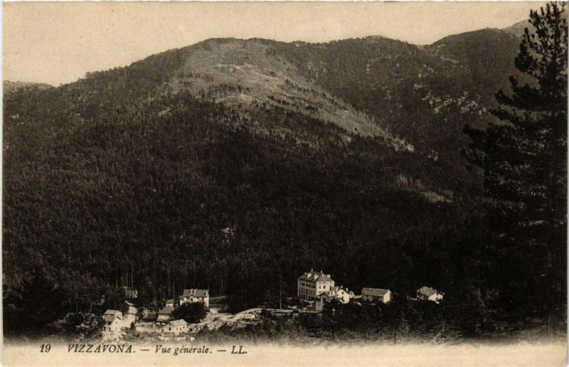 Carte postale ancienne Corse Vizzavona - Vue générale