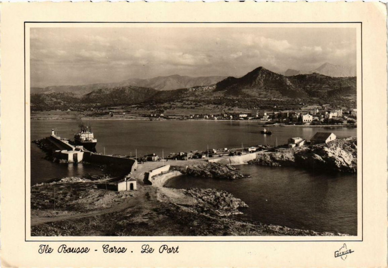 Carte postale ancienne Corse lle Rousse - Le Port