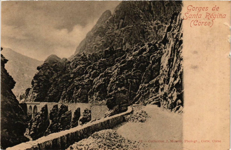 Carte postale ancienne Corse Gorges de Santa Regina