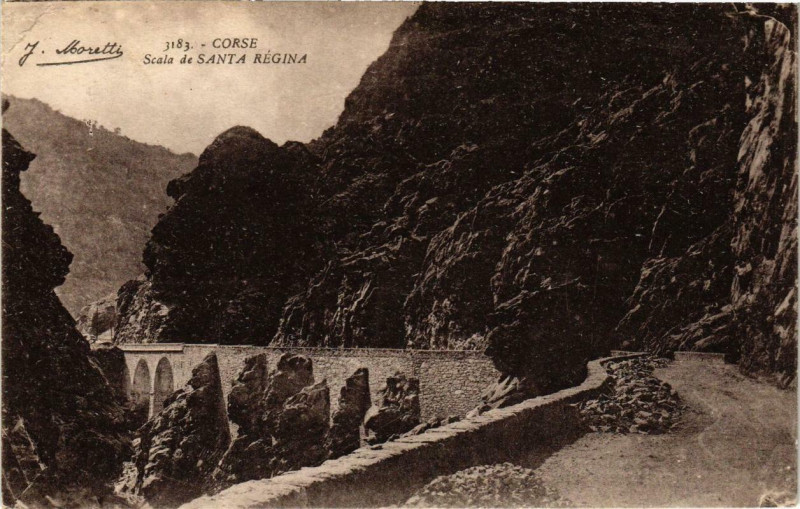 Carte postale ancienne Corse Scala de Santa Regina