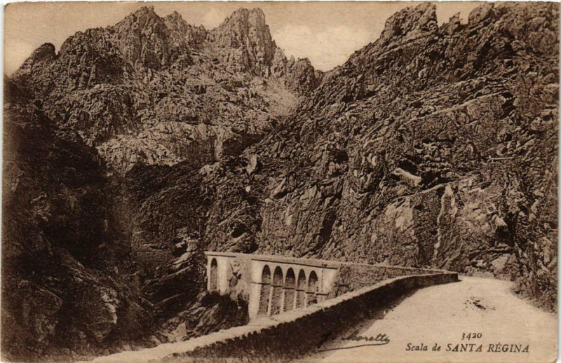 Carte postale ancienne Corse Scala de Santa Regina
