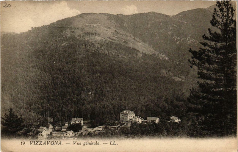 Carte postale ancienne Corse Vizzavona - Vue générale