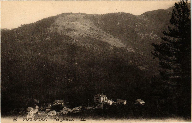 Carte postale ancienne Corse Vizzavona - Vue générale