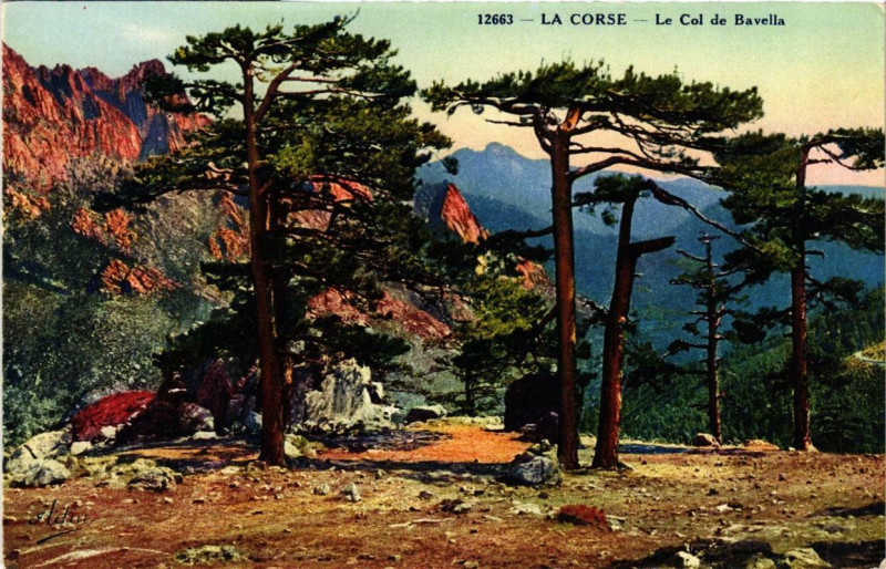 Carte postale ancienne Corse Le Col de Bavella