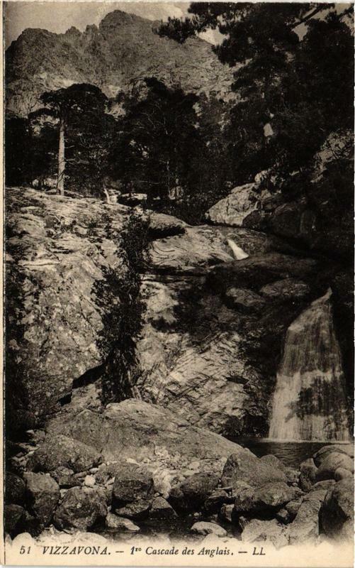 Carte postale ancienne Corse Vizzavona - 1er Cascade des Anglais