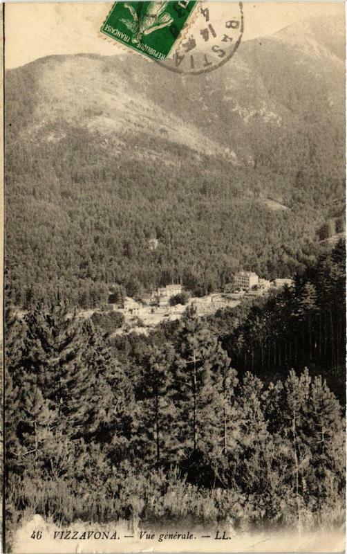 Carte postale ancienne Corse Vizzavona - Vue générale
