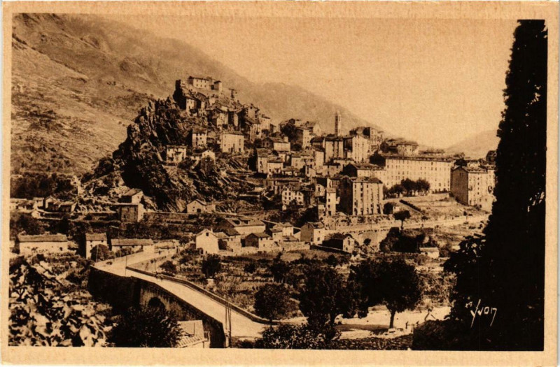 Carte postale ancienne Corse Corte - Vue générale à Corte