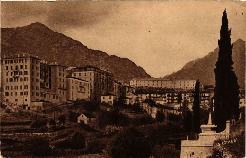 Carte postale ancienne Corse Corte à Corte