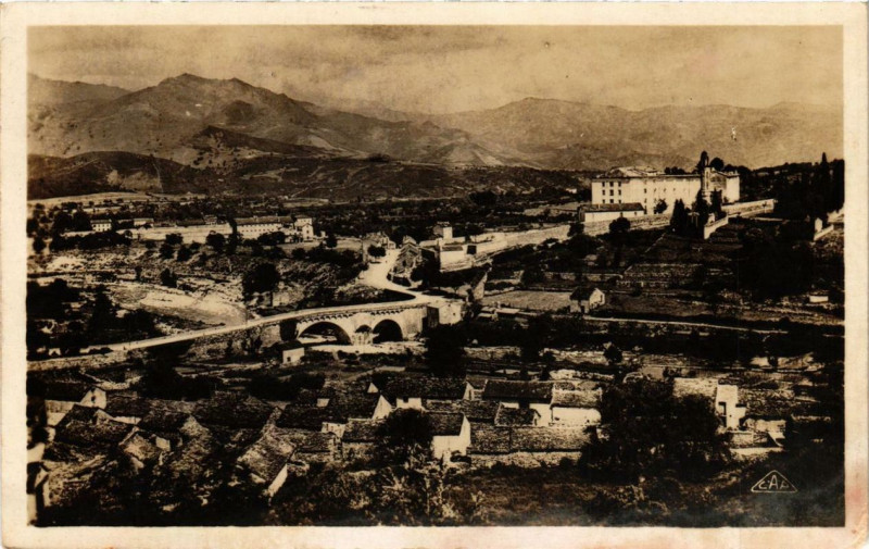 Carte postale ancienne Corse Corte - Vue générale à Corte