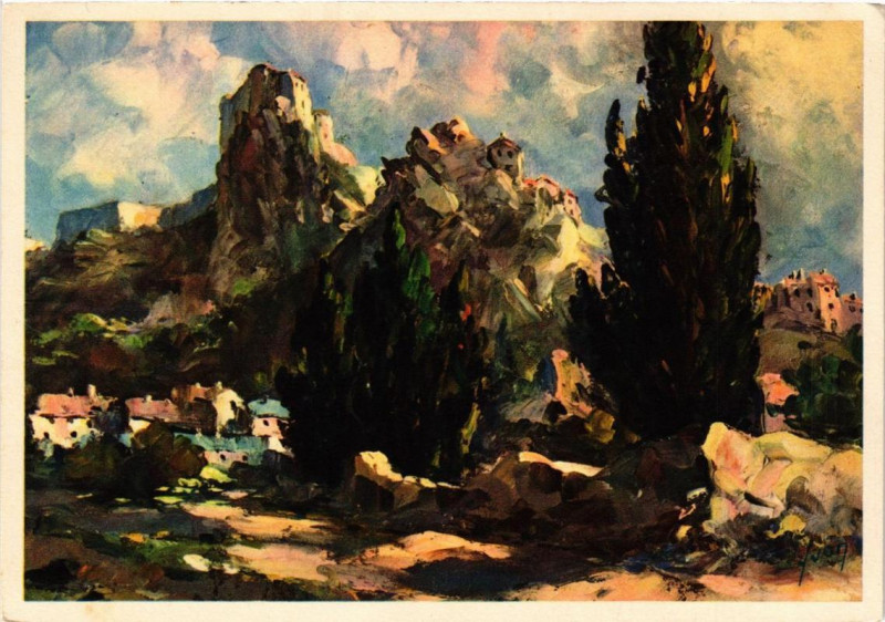 Carte postale ancienne Corse Corte - Vue générale et la Citadelle à Corte