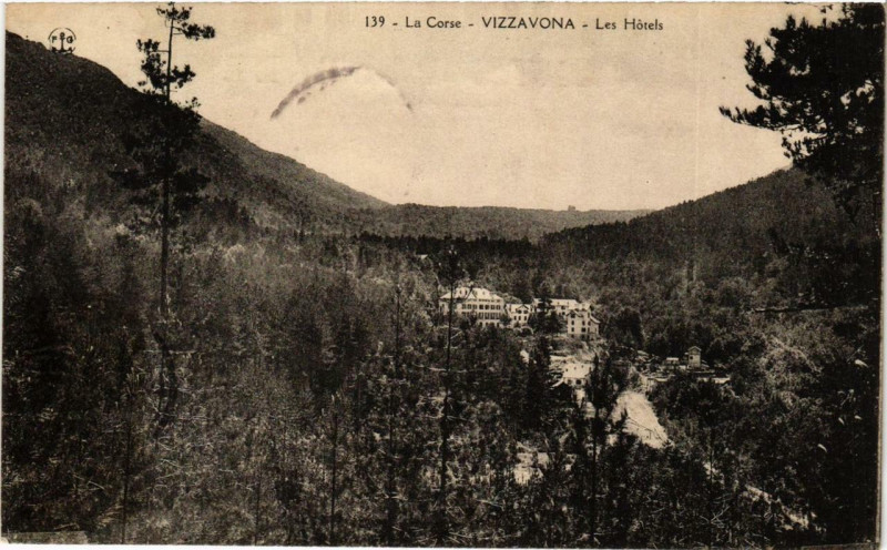 Carte postale ancienne Corse Vizzavona - Les Hotels