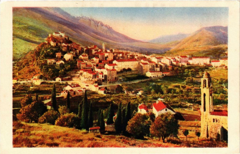 Carte postale ancienne Corse Corte à Corte