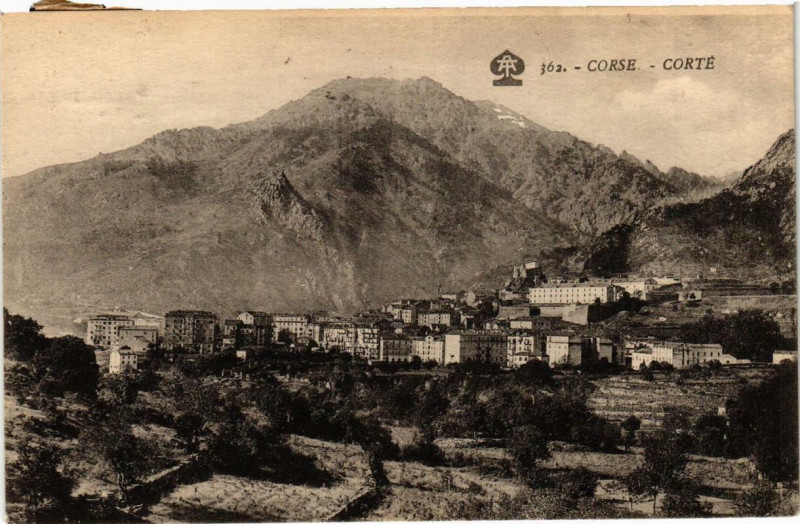 Carte postale ancienne Corse Corte à Corte