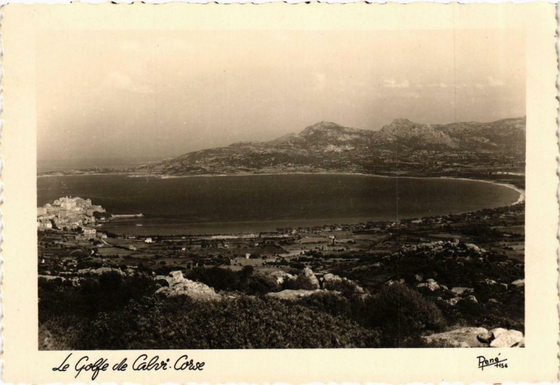 Carte postale ancienne Corse Le Golfe de Calvi à Calvi
