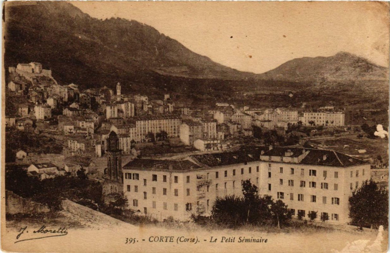 Carte postale ancienne Corse Corte - Le Petit Seminaire à Corte