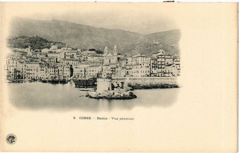 Carte postale ancienne Corse Bastia - Vue générale à Bastia