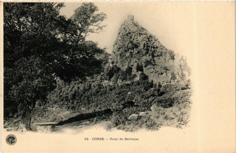 Carte postale ancienne Corse Tour de Sénéque