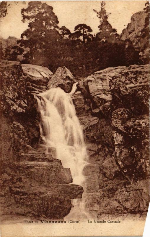 Carte postale ancienne Corse Vizzavona. La Grande Cascade