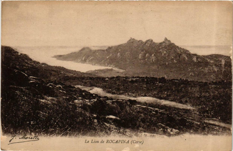 Carte postale ancienne Corse Le Lion de Rocapina