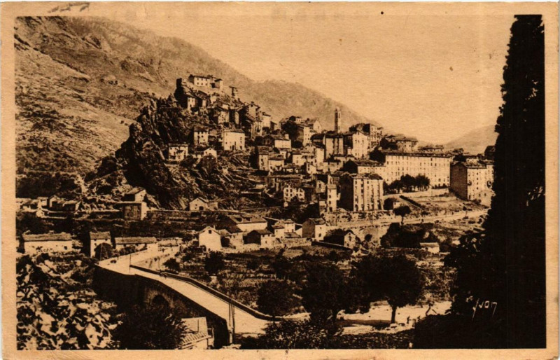 Carte postale ancienne Corse - Corte - Vue générale à Corte
