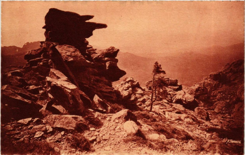 Carte postale ancienne Corse Col de Bavella