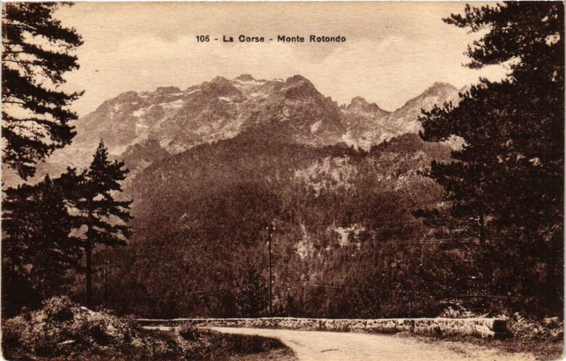 Carte postale ancienne Corse Monte Rotondo à Monte