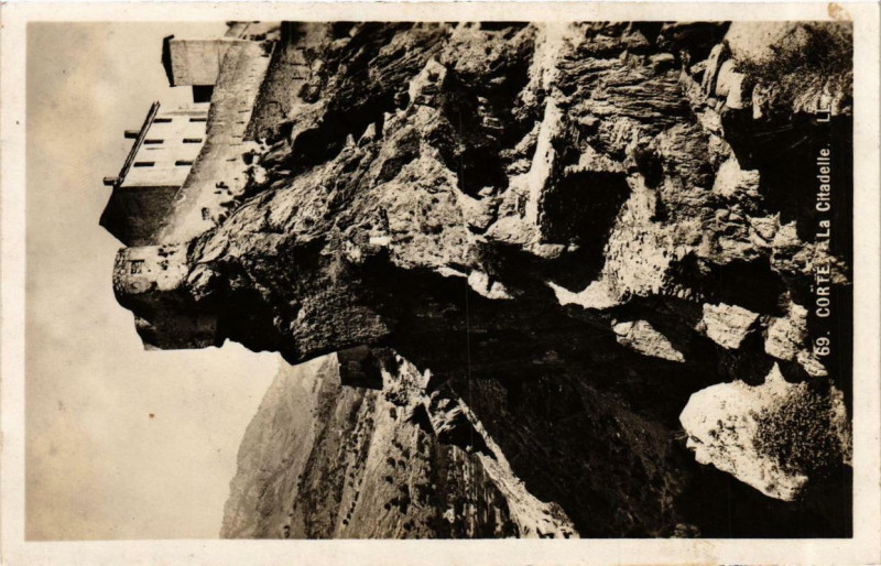 Carte postale ancienne Corse - Corte - La Citadelle à Corte