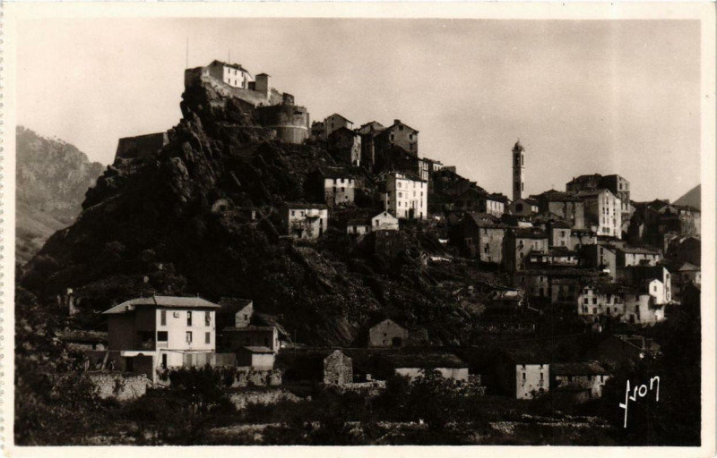 Carte postale ancienne Corse - Corte - Vue générale à Corte