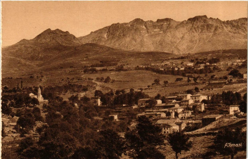 Carte postale ancienne Corse Calacuccia - Monte Cinto à Calacuccia
