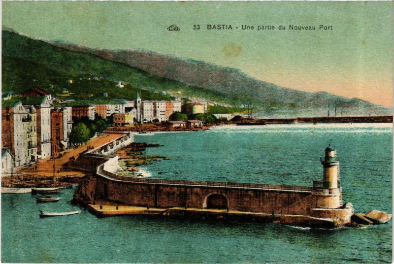 Carte postale ancienne Corse - Bastia - Une partie du Nouveau Port à Bastia