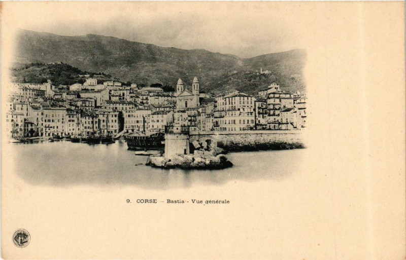 Carte postale ancienne Corse - Bastia - Vue générale à Bastia