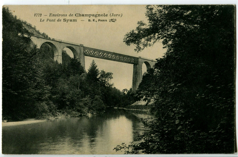 Carte postale ancienne Jura Environs de Champagnole Le Pont de Syam à Champagnole